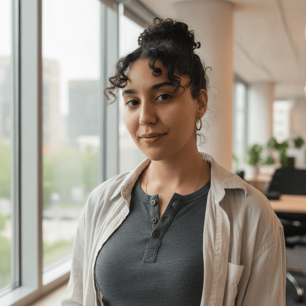 Startup headshot example (AI demo subject)